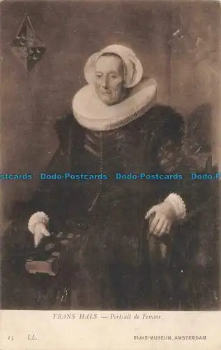 R670533 Amsterdam. Rijks Museum. Portrait de Femme. Frans Hals. LL. 13. 1909