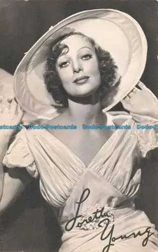 R669851 Loretta Young. Echtes Fotogravur Portrait