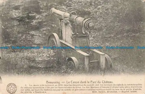 R671340 Beauraing. Le Canon Dans le Parc du Chateau. La Belgique Historique. Des