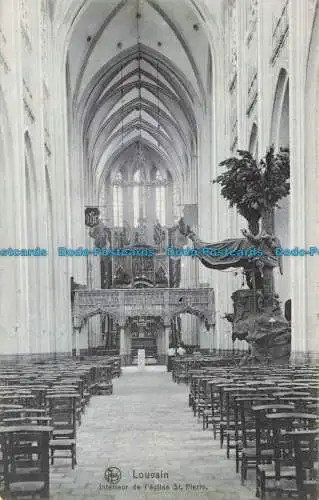 R670677 Louvain. Interieur de l eglise St. Pierre. Ern. Nels Thill. Serie. Louva