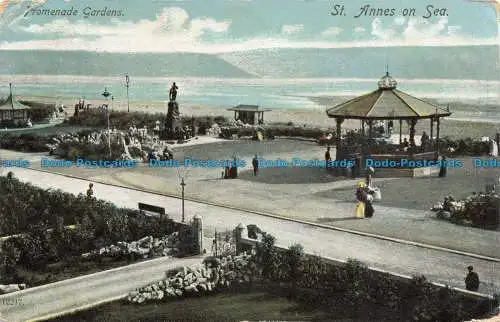 R671378 St. Annes on Sea. Promenadengärten. Serie laugung farbig. 1907