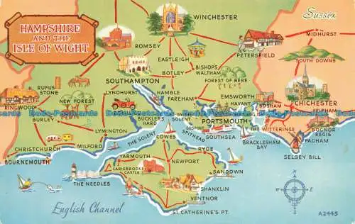 R671475 Hampshire und die Isle of Wight. Valentinstag. Kunstfarbe. 1242. V. Style