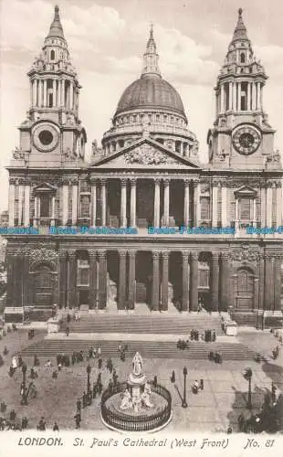 R670780 London. St. Paul Cathedral. Westfront. Nr. 81