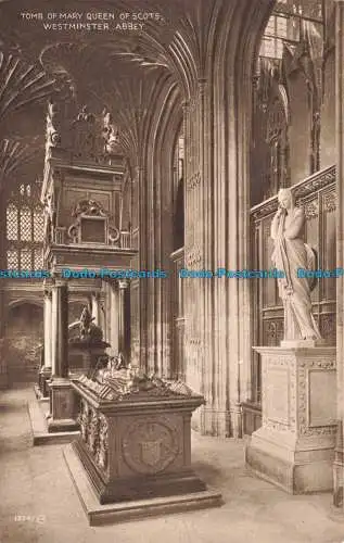 R670786 Westminster Abbey. Grabmal Maria Königin von Schottland. Valentinstag. Fotogravur