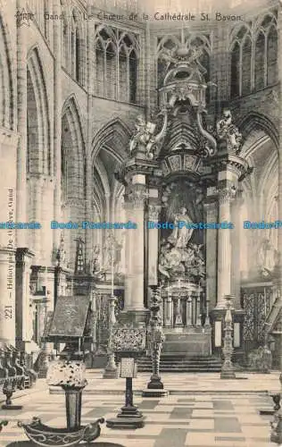 R670963 Gand. Le Choeur de la Cathedrale St. Bavon. Stern. Heliotypie