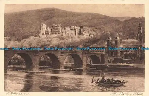 R671699 Alte Brücke u. Schloss. Edm. Von König. H. Hoffmann Pinx