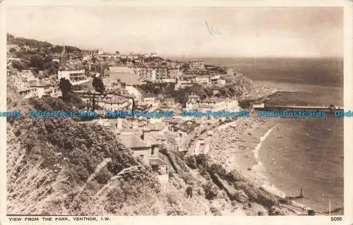 R671997 I.W. Ventnor. Blick aus dem Park. Nahe. 1955