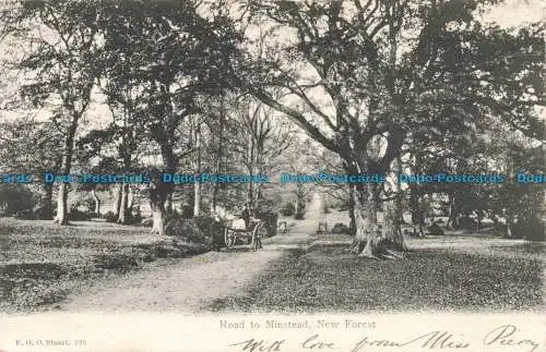 R672023 New Forest. Straße nach Minstead. F. G. O. Stuart. 795. 1908