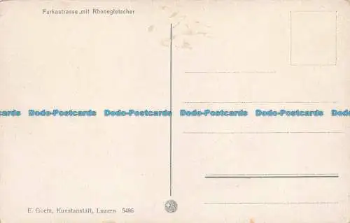 R672133 Furkastraße mit Rhonegletscher. E. Goetz