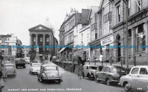 R672152 Penzance. Marktjudenstraße und Rathaus