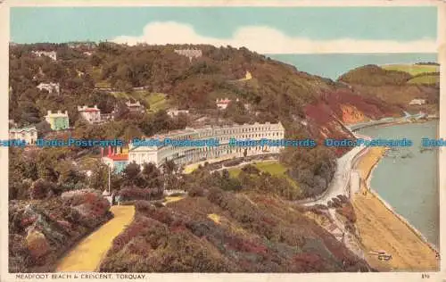 R672841 Torquay. Meadfoot Beach und Crescent. 1951