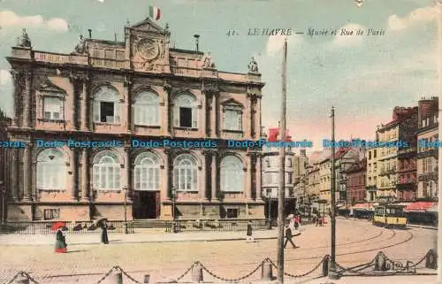 R672254 Le Havre. Musee et Rue de Paris. E. Le Deley. 1916