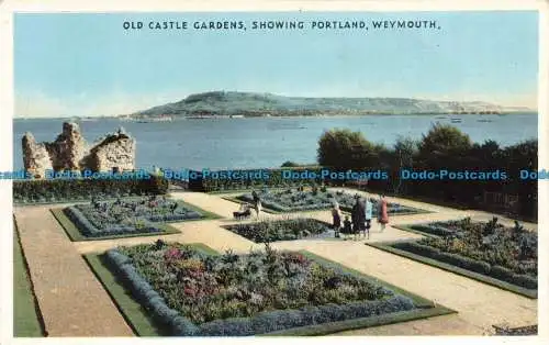 R672877 Weymouth. Alter Schlossgarten. Portland zeigen. E. T. W. Dennis