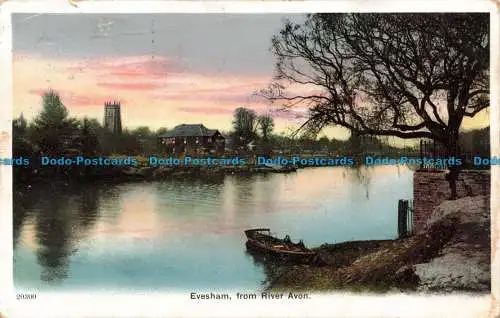 R672923 Evesham. von River Avon. Postkarte. 1910