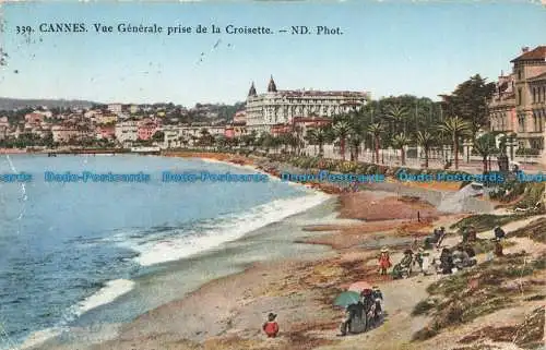 R672429 Cannes. Vue Generale Prise de la Croisette. A. Sauvaigo. ND. Foto