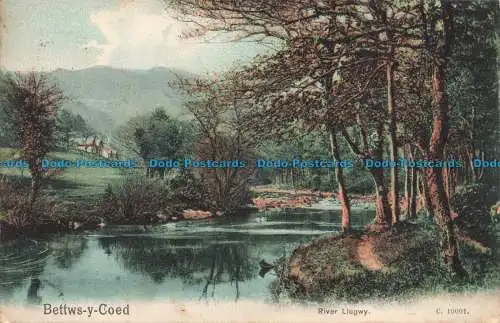 R673040 Bettys y Coed. River Llugwy. Bildbriefpapier. Platino Foto. 1908