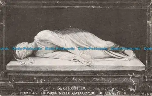 R672459 S. Cecilia. Kommen FV Trovata nelle Catacombe di S. Calisto. G. Ripostelli