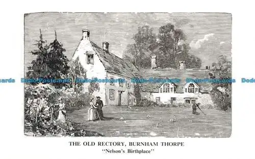 R672477 Burnham Thorpe. Das alte Pfarrhaus. Geburtsort Nelson