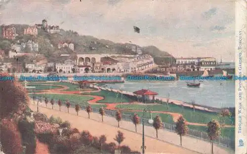 R673088 Torquay. Terrassengang und Princess Gardens. stecken. Serie ansehen. 788. 1904