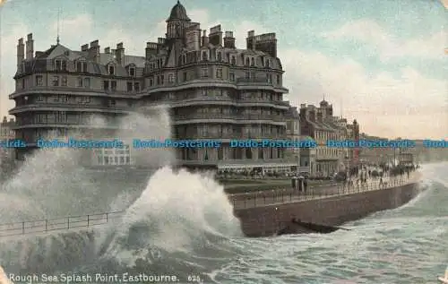 R673118 Eastbourne. Rough Sea Splash Point. 1909