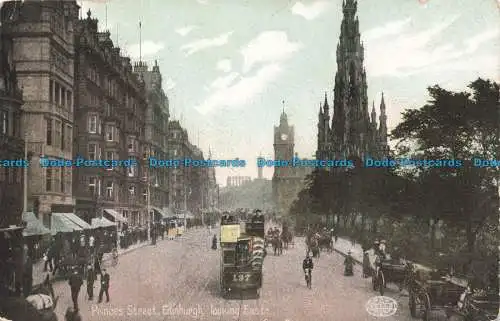 R672654 Edinburgh. Princes Street. Blick nach Osten. Hartmann. 1907