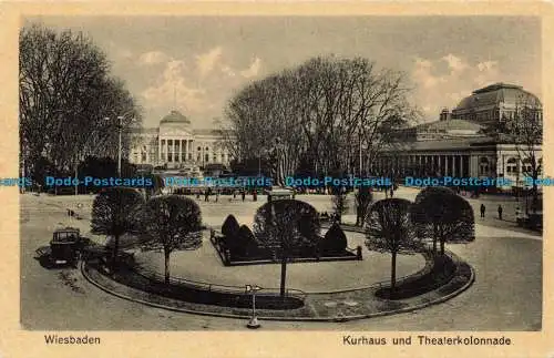 R672658 Wiesbaden. Kurhaus und Theaterkolonnade. Dr. W. Becker