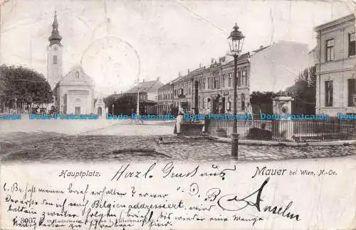 R673266 Mauer bei Wien. Hauptplatz. C. Ledermann. 1900