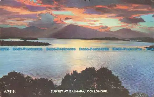 R672701 Loch Lomond. Sonnenuntergang in Balmaha. J. B. Weiß. Best of All Serie. 1954