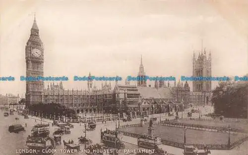 R673301 London. Uhrturm und Houses of Parliament. The London Stereoscopic Co