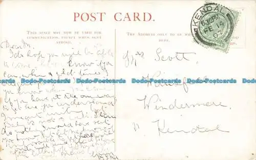 R672707 Levens Hall. Postkarte. 1907