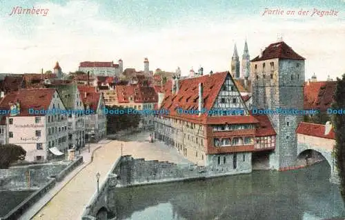 R673311 Nürnberg. Partie an der Pegnitz. Hermann Martin. Tachochrom