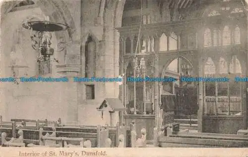 R673321 Dunsfold. Innenraum von St. Mary. 1908