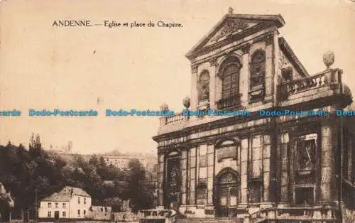 R673343 Andenne. Eglise et Place du Chapitre. P. Warnotte. 1919