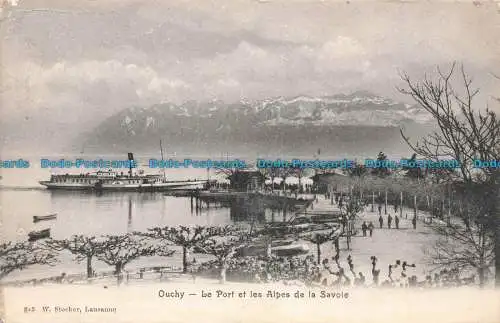 R673374 Autsch. Le Port et les Alpes de la Savoie. W. Stocker. 1906