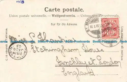 R673375 Cresta Run biegt auf die Gerade ab. Gebr. Wehrli. 1903