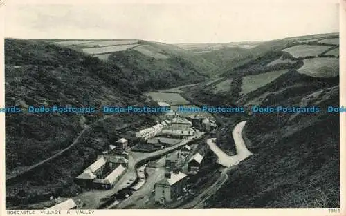 R673469 Boscastle Village and Valley. Photochrom