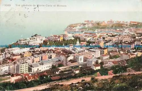 R673565 Vue Generale de Monte Carlo et Monaco. Menapace. 1913