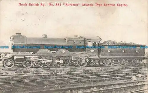 R673578 North British Ry. Nr. 881. Borderer Atlantic Typ Express Motor. Die Lo