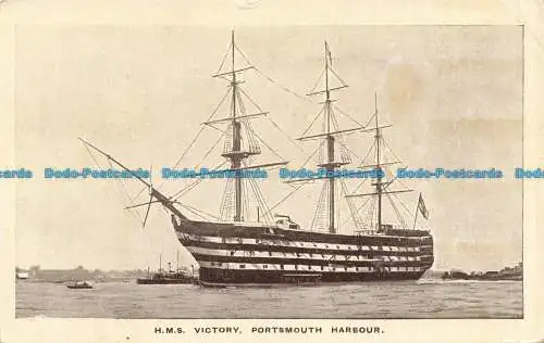 R673624 Hafen von Portsmouth. H. M. S. Victory. 1911