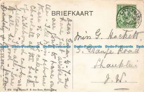 R673626 Volendam. Eendjes Voeren. Firma F. B. Den Boer. J. Salmon. 1912