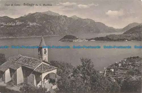 R673691 Lago di Como. Bellagio da S. Martino. Brunner