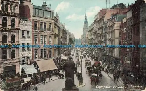 R673862 London. Cheapside Looking E. E. Gordon. 1908