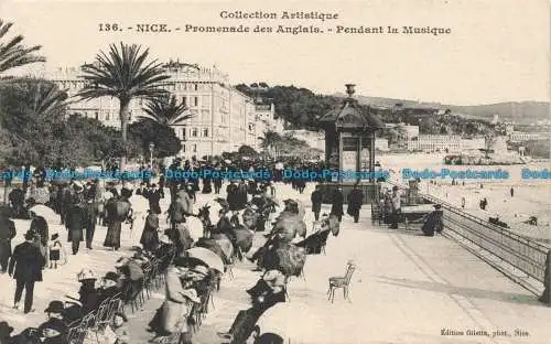 R674475 Schön. Promenade des Anglais. Anhänger la Musique. Giletta