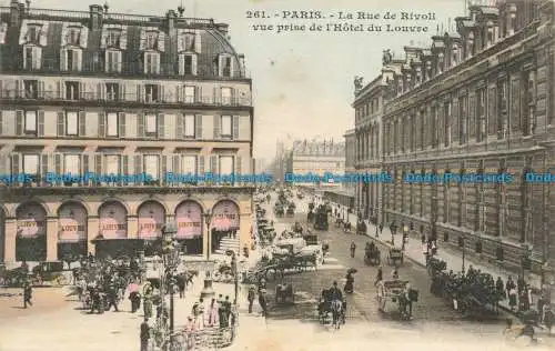 R674487 Paris. La Rue de Rivoli vue Prise de l Hotel du Louvre