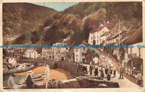 R674547 Lynmouth. Mars Hill und Hafen. 1952