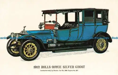 R674554 Rolls Royce Silver Ghost. 1912. Landaulet Body von Barker. Wagen Nr. 2069.