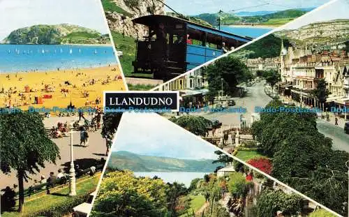 R674039 Llandudno. Haulfre Gardens. Mostyn Street. Tolle Eisenbahn. Bamforth. Colo