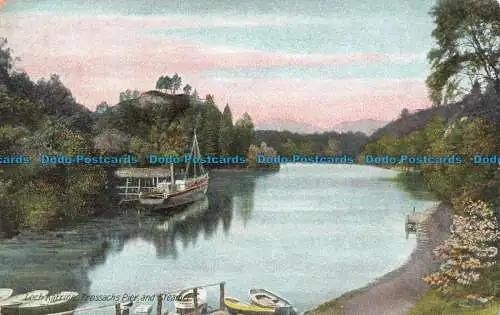 R674602 Loch Katrine Trossachs Pier und Streamer. J. W. B. Handelsserie. Nein