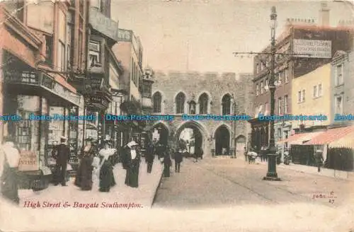 R674111 Southampton. High Street und Bargate. J. Welch. 1903