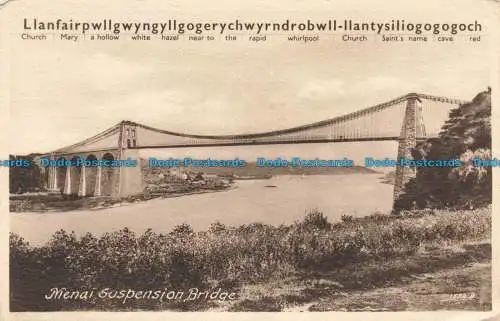 R674662 Menai Hängebrücke. F. Frith